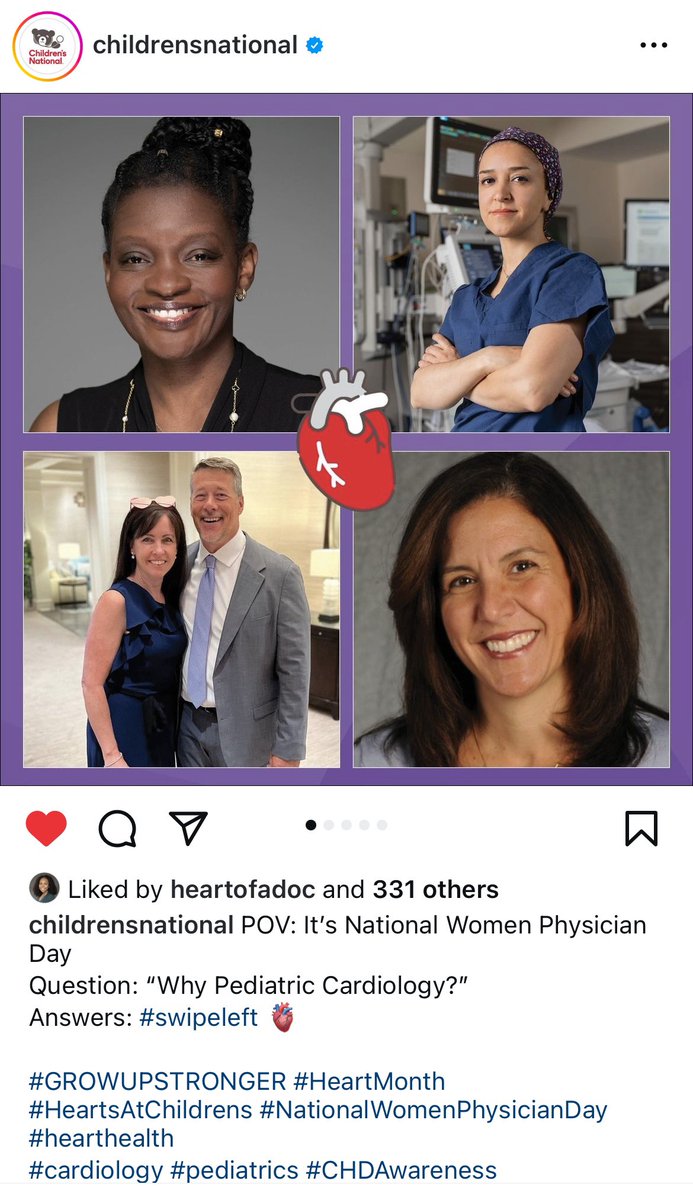 On this National Women Physician Day, I want my colleagues to know I see you and you are greatly appreciated.❤️ @ChildrensNatl #SheRoes #HeartDocs #OutpatientSurgeonEPFetal #CHD #HeartMonth