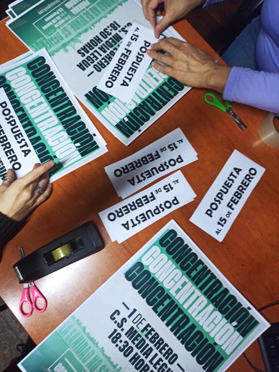 👭Concentración en defensa de la Sanidad Pública 
📆 15 de febrero 
⏰18:30h.
📍Centro de Salud Media Legua 
#SanidadPública