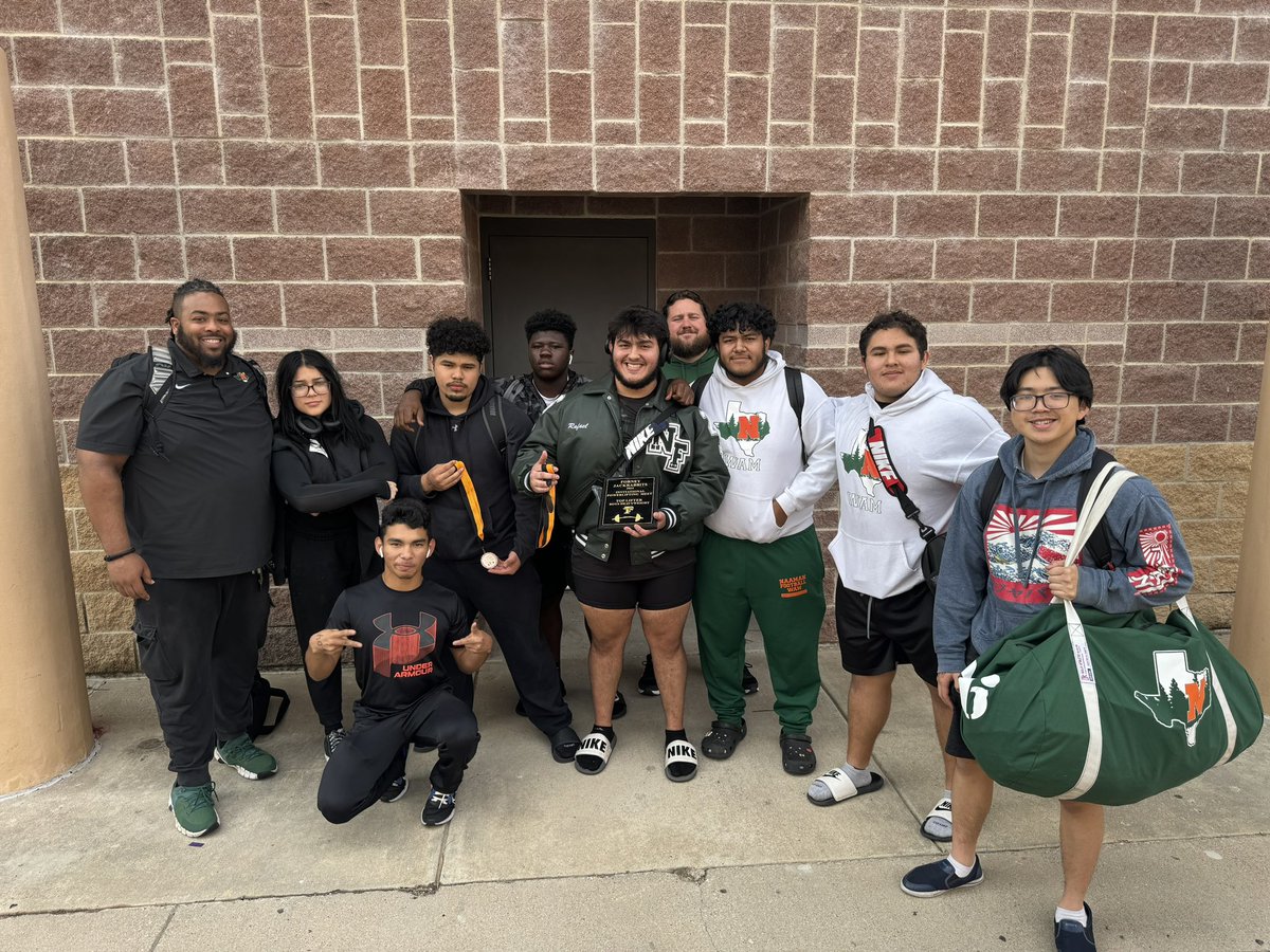 CoachNJackson's tweet photo. Some weight was lifted today! Naaman Powerlifting took home some hardware! Another Week of MULTIPLE PRs! 
Rafael Perdomo takes home 1st AND best overall lifter (again) with a total of 1,910lbs 😅 
Nathan Fraire takes home 3rd with 1400lbs! 
#ForestStrong #WAM https://t.co/kvVfNNzQaL