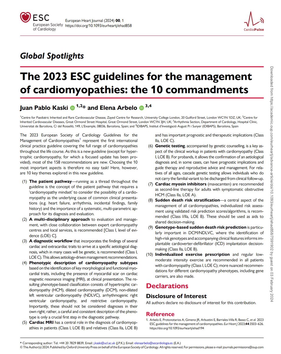 Daniel Lorenzatti, MD. (@danilorenzatti) on Twitter photo 2023 ESC🫀 guidelines on CM🧬➡️🔟
Central role for #WhyCMR 🧲(I,B)
<a href="/escardio/">European Society of Cardiology</a> 2023 ESC🫀 guidelines on CM🧬➡️🔟
Central role for #WhyCMR 🧲(I,B)
<a href="/escardio/">European Society of Cardiology</a>