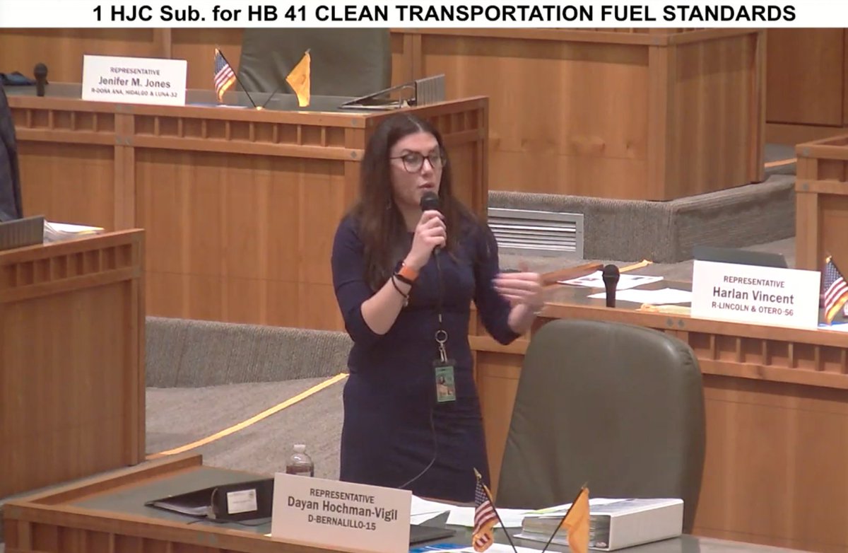 Rep @DayHochmanVigil asking important questions about a #CleanFuels standard in #NewMexico  incl what will happen to NM without one? @OrtezKristina shares NM could '...lose out on cleaner air, lose out on billions of federal investment' as cleaner fuels are already available