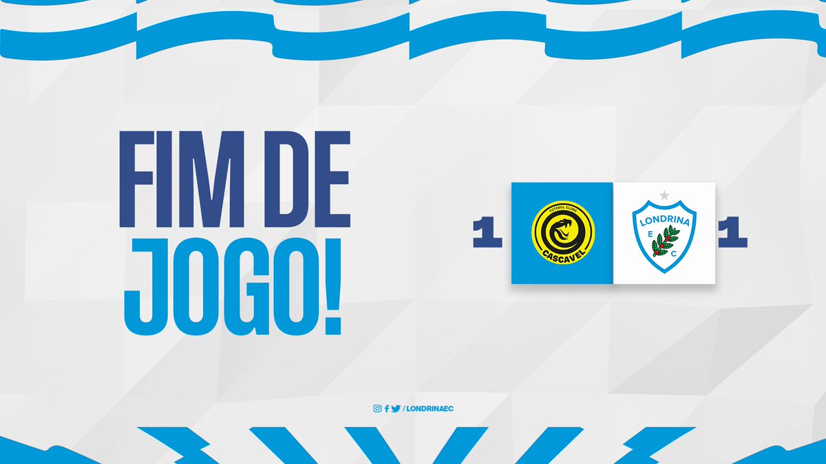 LondrinaEC's tweet photo. ⏰ 53' | 2T - Fim de jogo no Estádio Olímpico Regional.
#FCCxLEC | 1X1
#VamosPraCimaTubarão https://t.co/WaYYHR9HSZ