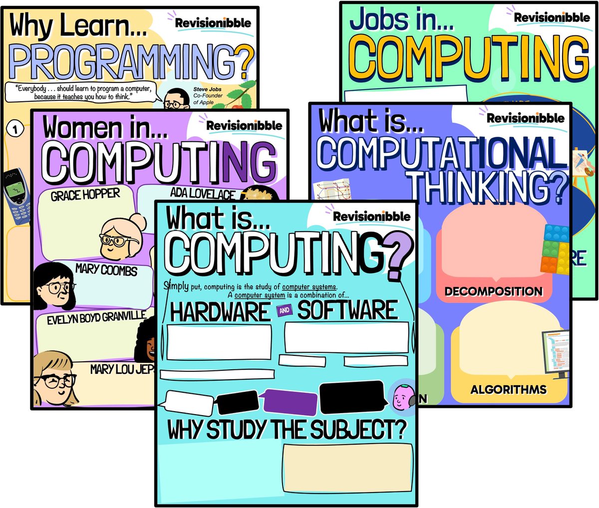 revisionibble's tweet image. Brighten your space with our vibrant new tech-tapestries! Promote computing now and create environments that inspire. Available now for free in the #ResourceLab revisionibble.com