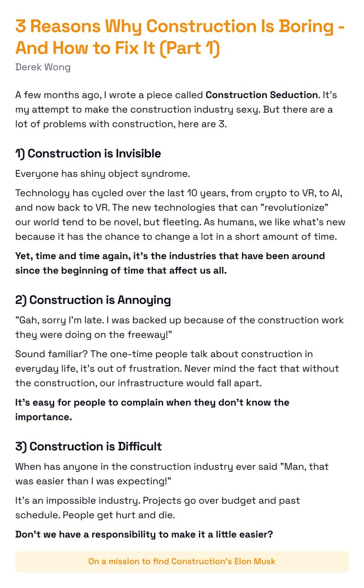 3 Reasons Construction Is Boring - And How to Fix It (Part 1)