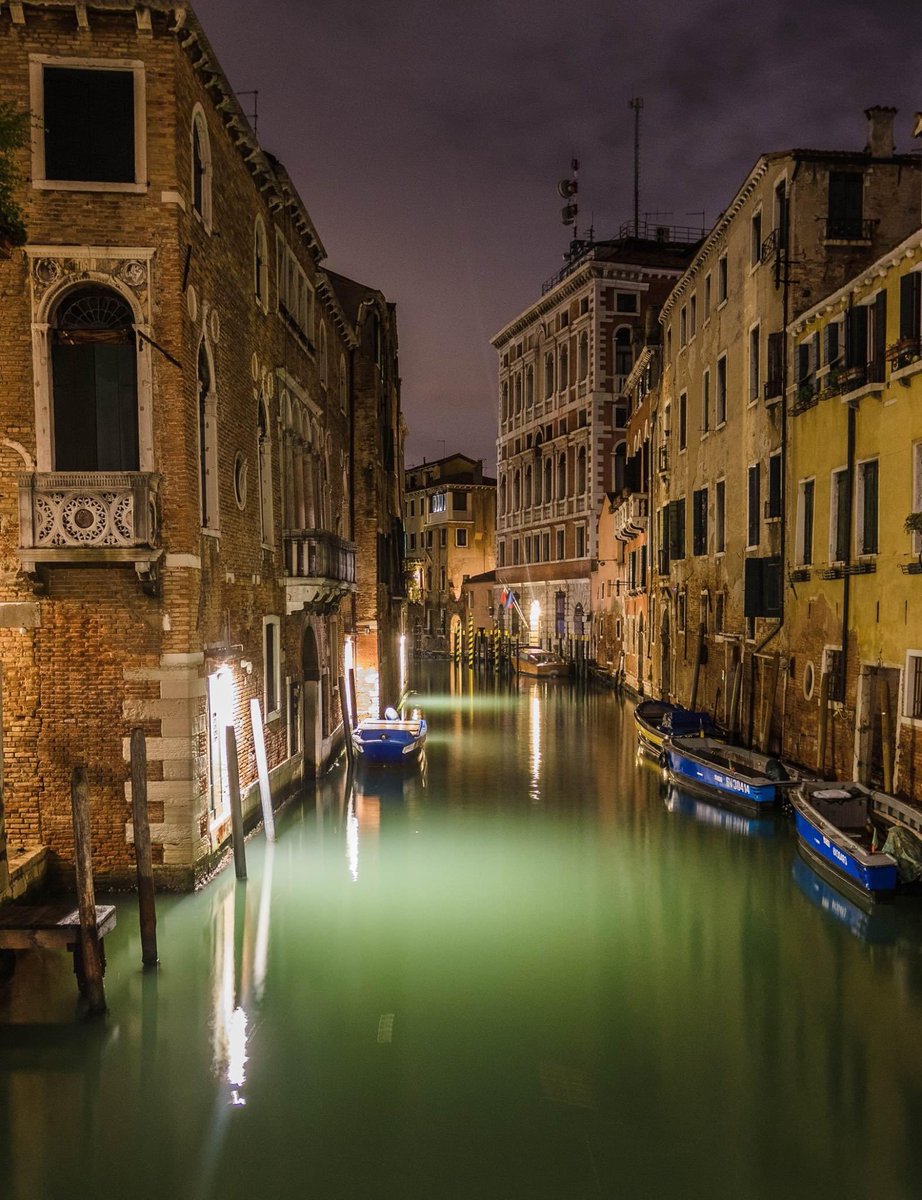 C_Gotmytan's tweet photo. This is my husband’s #NightPicture from a very dimly lit area in Venice, Italy. A professional photographer happened to be there &amp; offered him a pro tip on taking night pics w/his camera &amp; THIS was the result😍. From #AquaAlta #Venice in 10/2018, 4th highest flood recorded then. https://t.co/YGk6u56CBg