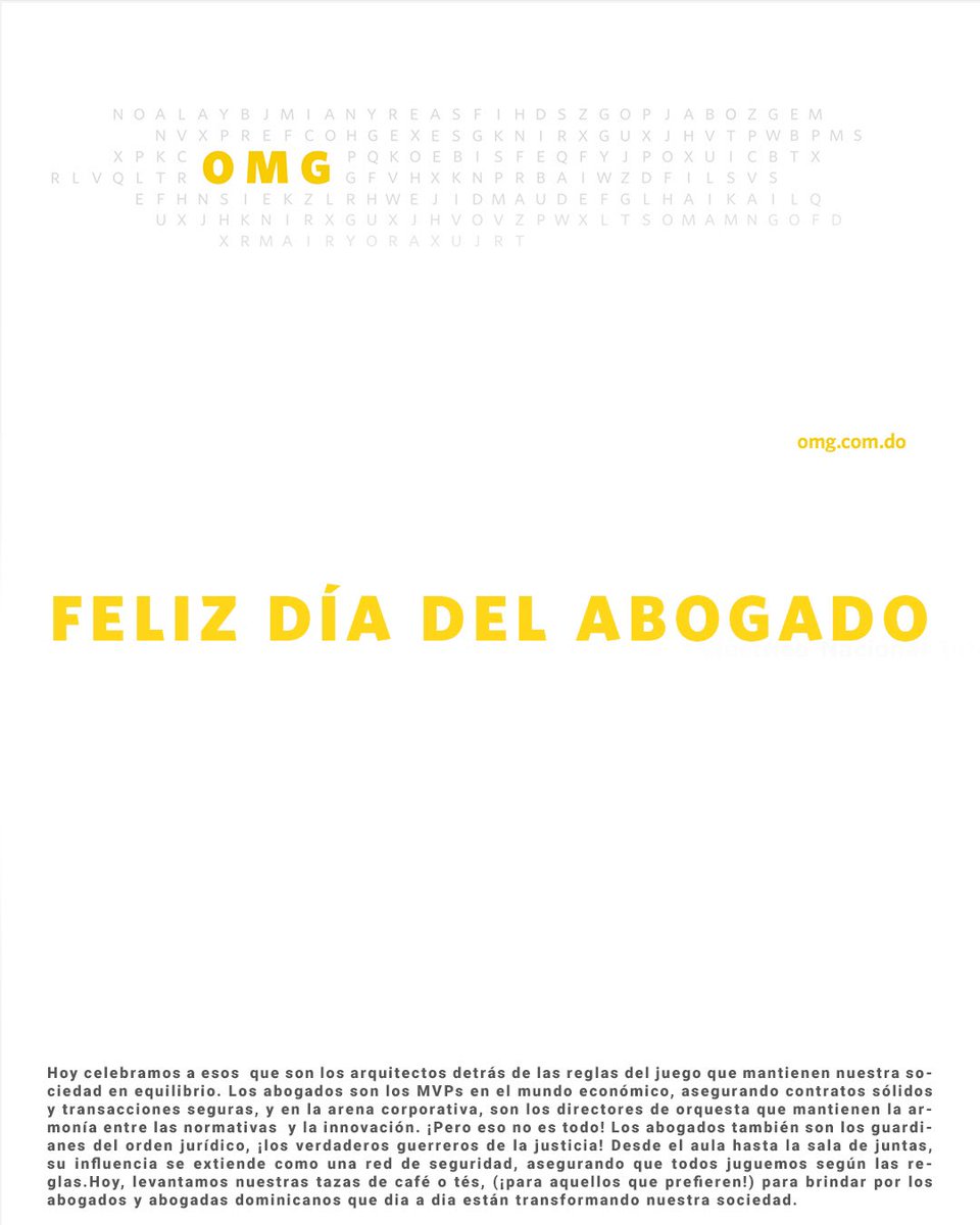 OMG_Strategy's tweet photo. ¡Feliz día a los que leen la letra pequeña!

#OMG #DíadelAbogado #InstitutoOMG #IOMG #GDIOMG https://t.co/OKdBtXlDSN
