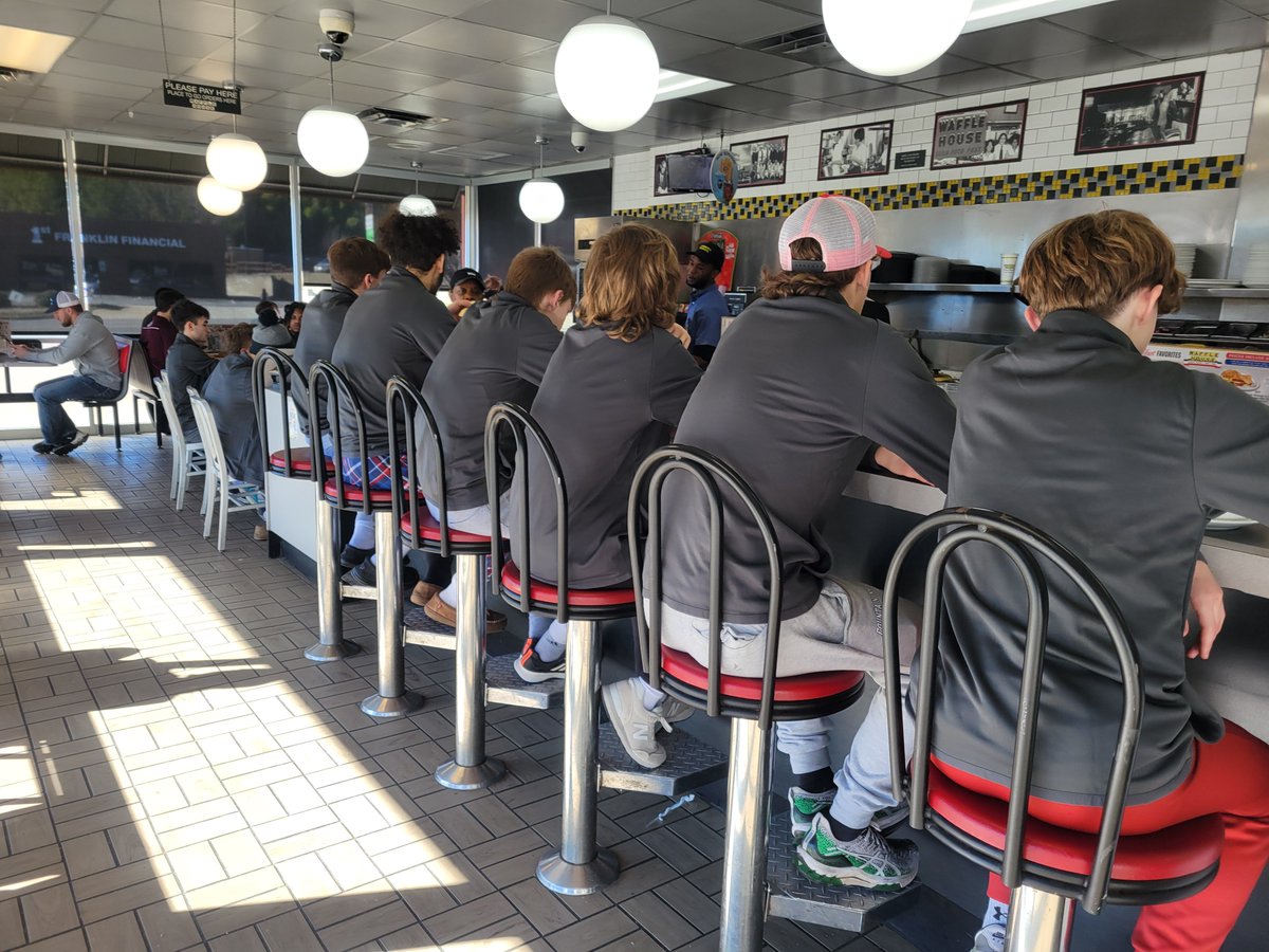 We heard the <a href="/WaffleHouse/">Waffle House</a> in Chester, SC was worth trying so we gave them a bit of a lunch rush. Had fun, didnt score enough points tho.

11-4 in duals this season, 4 losses were to teams ranked in the top 7 of 3A