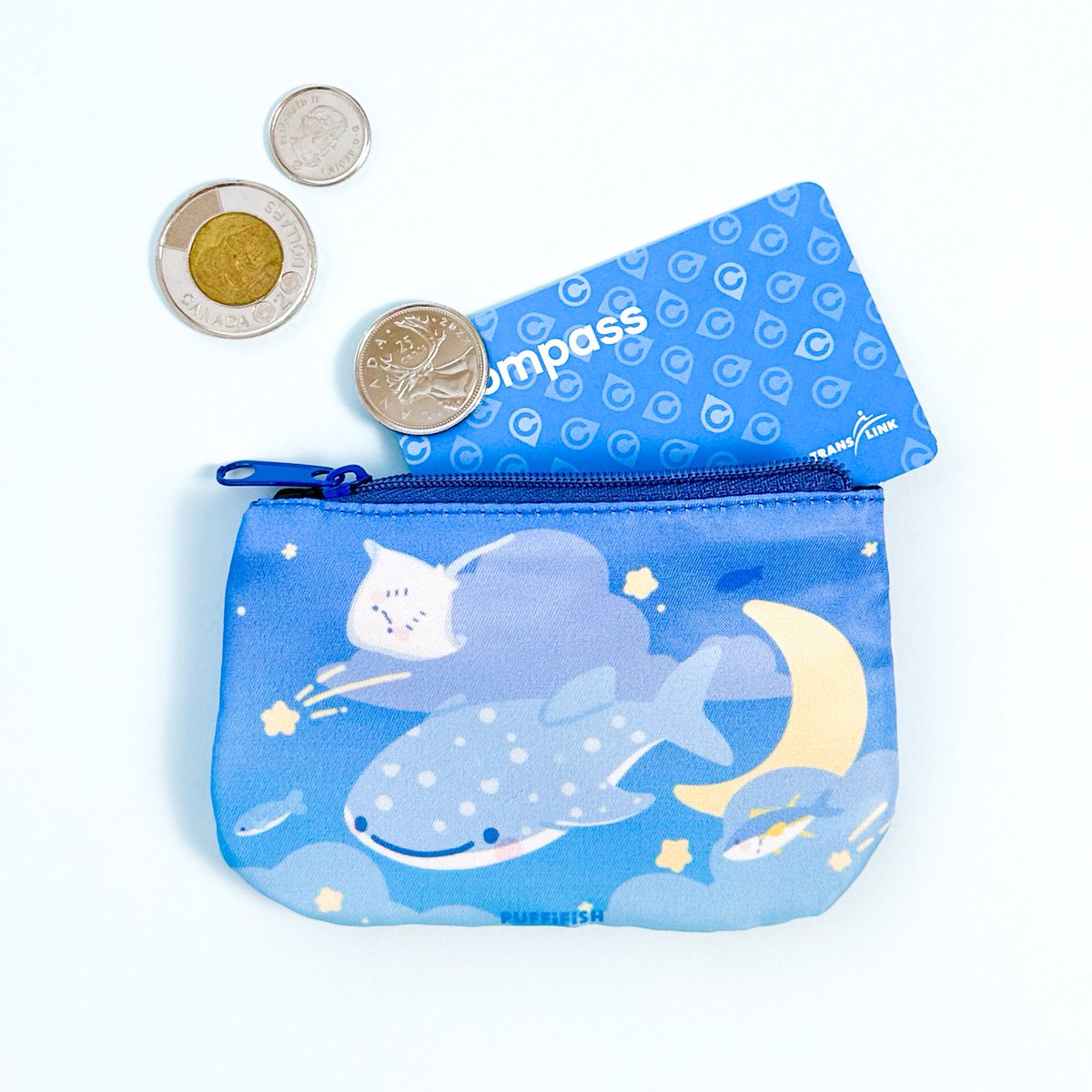 「Starry ocean coin pouch  」|puffi🐟のイラスト
