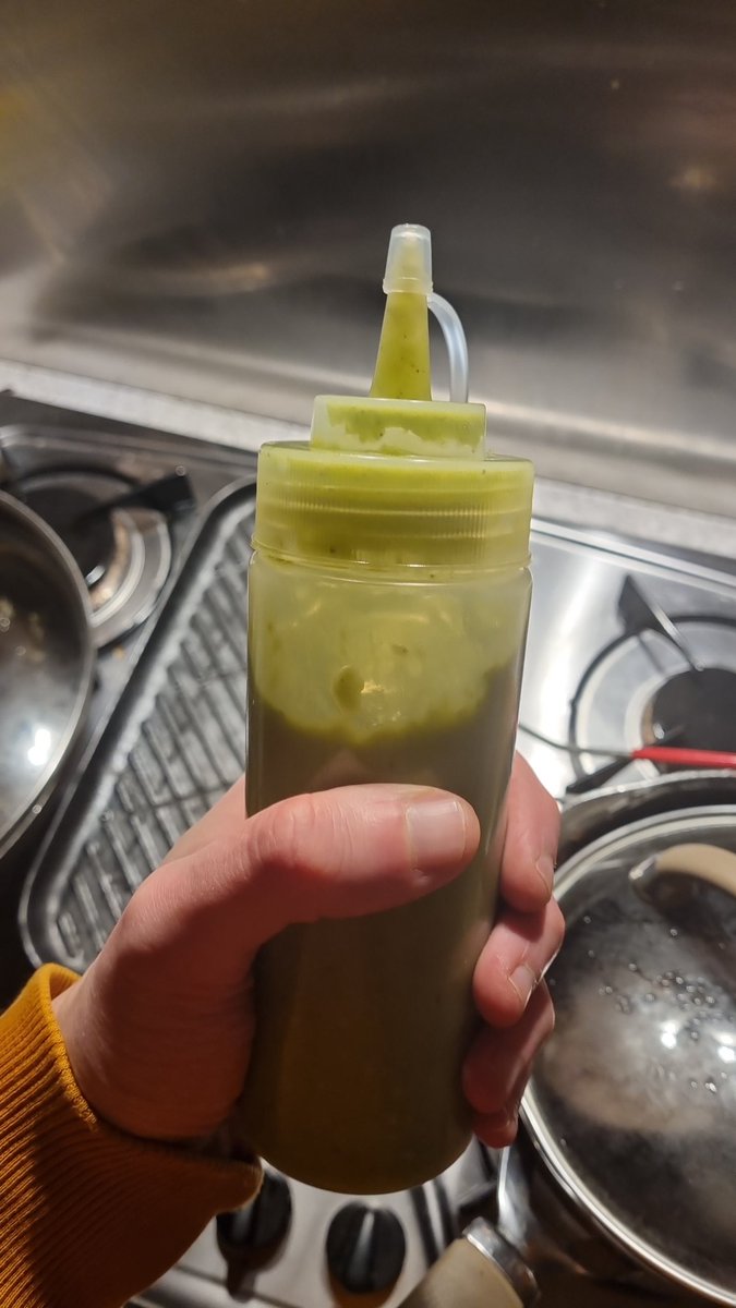 This shiz is the bees knees. Salsa Verde made with tomatillos and Avacado