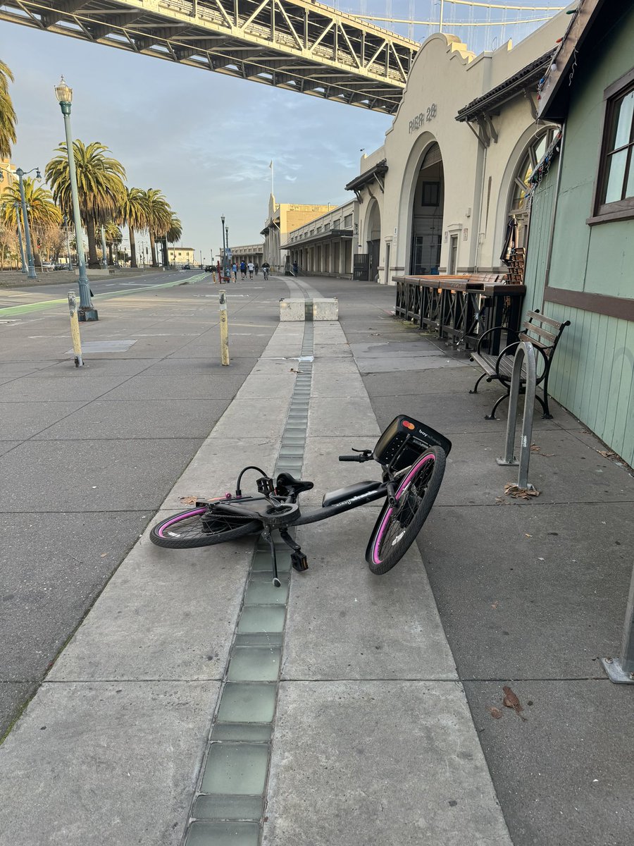 Gregster56's tweet image. Excellent question. In San Francisco, we have bikes, too. Here, #SFMTA partners with @LimeBikeSF, which is #uber, @ridespin, and @lyft, which is @baywheels, and the agency essentially looks the other way. These are hazards but, more importantly, work to undermine public transit.