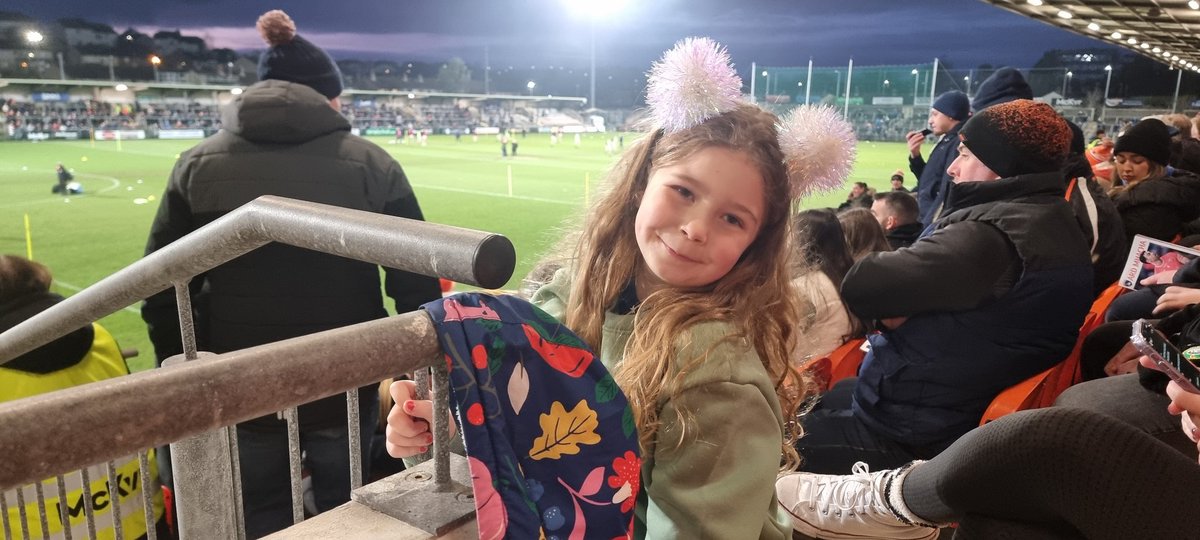 A very proud dad tonight, taking Méabh to her first GAA game, I think I've convinced her to become an Armagh fan. Great result, Ard Mhacha Abú!