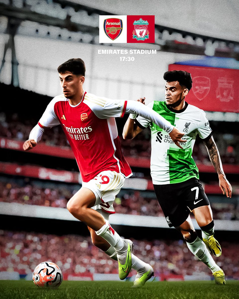 🎨Affiche 'Gameday' pour la course au titre entre Arsenal et Liverpool ! #arsliv #sportsdesign #sportgraphics #feeddesignrepost #Klopp #liverpool #arsenal