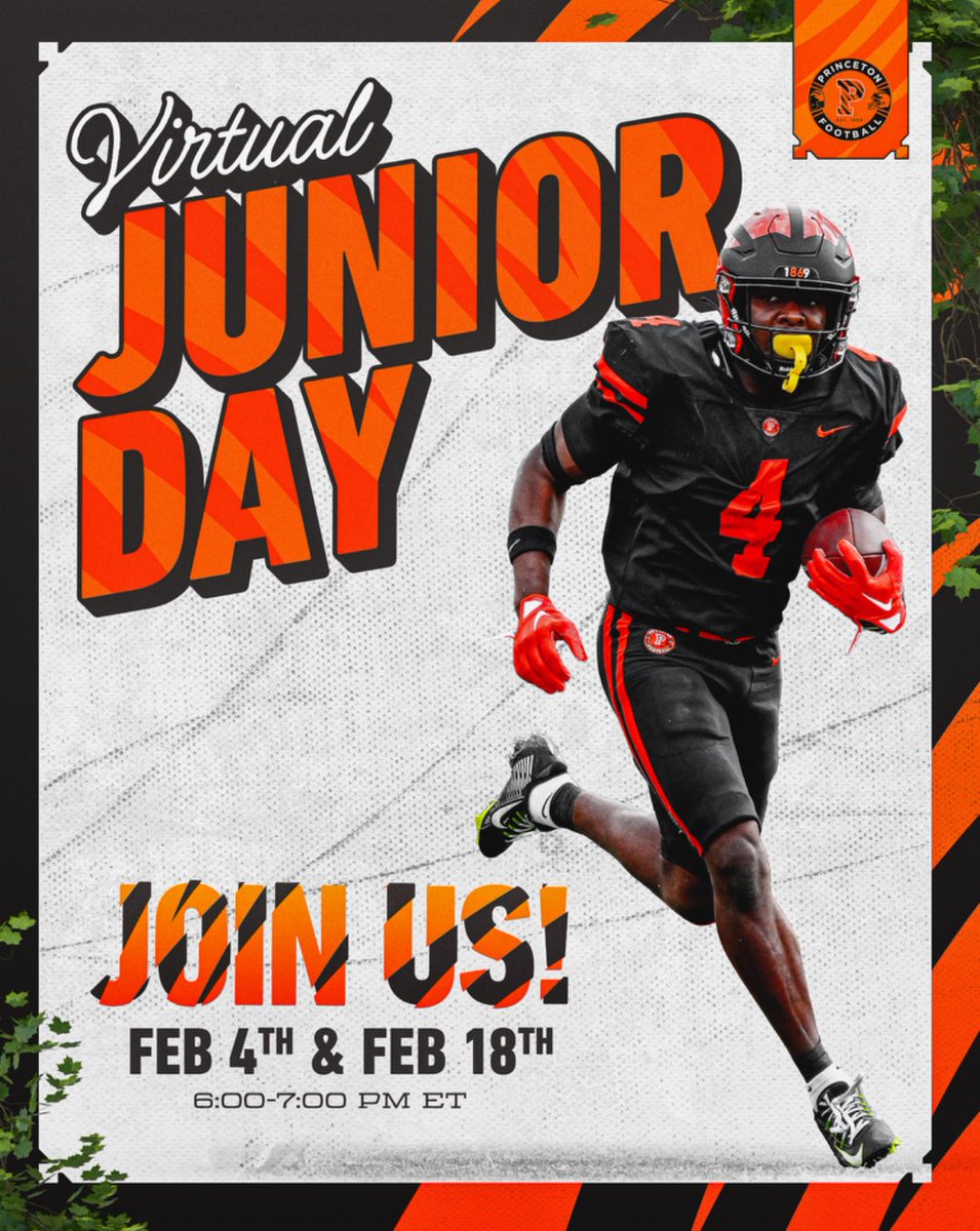 Thankful for the personal invite by @andrew_bertz to Princeton university’s virtual junior day! @PrincetonFTBL @Coach_Mende @DanOrnerKicking @MattWogan6