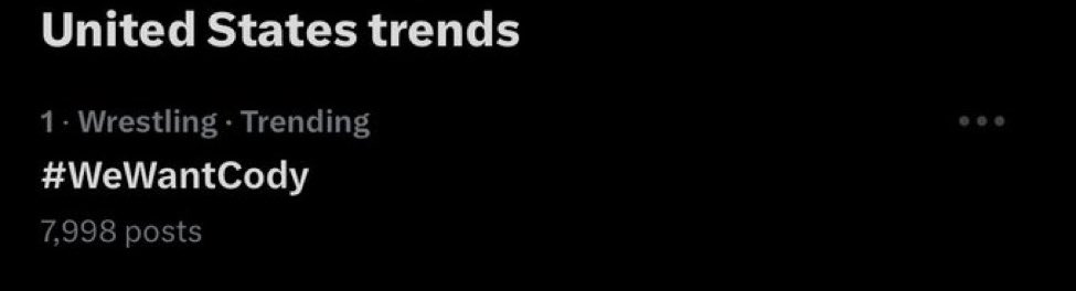 #WeWantCody is now the number 1 trend worldwide 

❤️