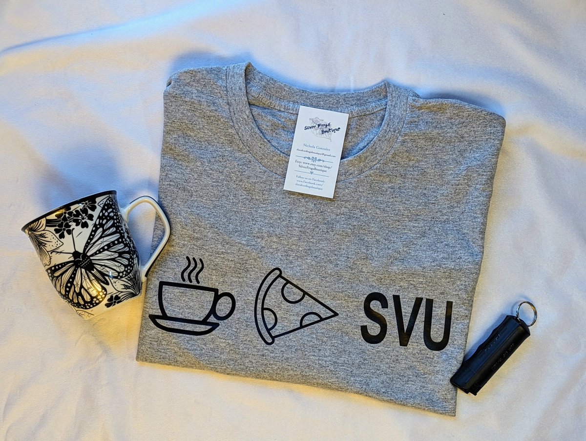 silver_frogs's tweet photo. Coffee - Pizza - SVU Shirt

To shop: https://t.co/5skSI4K1PL

#silverfrogsboutique #customshirts #customdecals #svu #oliviabenson #coffee #crimeshows https://t.co/3RRWYI6VrM