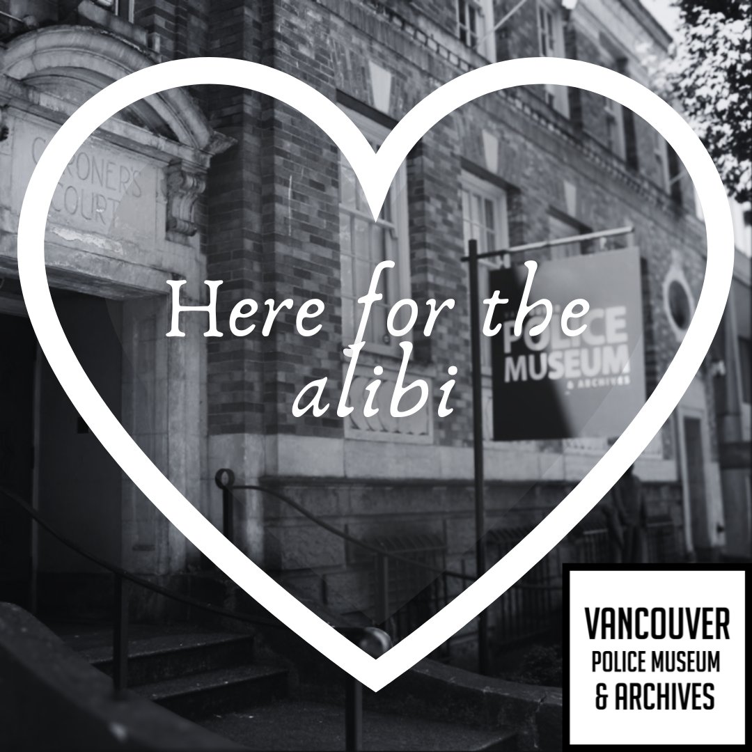 policemuseum's tweet photo. For those of you not into Valentines day here's something for you!
The VPMA is open today 10am-5pm, Thursday-Saturday 10am-5pm and Sunday 12pm-5pm for all your alibi needs.
Day 6
#antivalentinesday #antivalentines #valentinesfunny #romantic #vancouverbc #truecrime https://t.co/GoHp3VuTiO