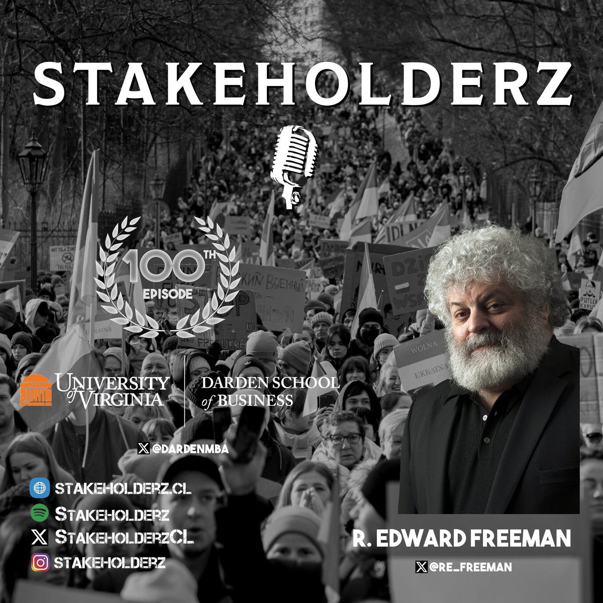 💢100th EPISODE❗

In this 100th episode I had the pleasure and honor of interviewing the father of the Stakeholder Theory: Professor <a href="/RE_Freeman/">R. Edward Freeman</a>, Olsson Professor of Business Administration at the <a href="/UVA/">UVA</a> <a href="/DardenMBA/">Darden School at UVA</a>.

⭕ Link in Bio👆🏻

#stakeholderz