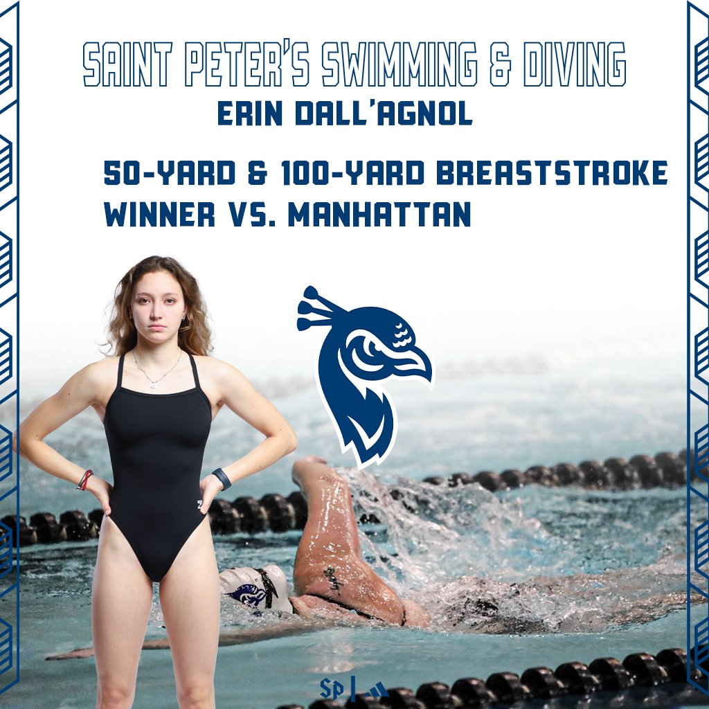 𝗘𝗿𝗶𝗻 𝘀𝗵𝗼𝘄𝗲𝗱 𝘂𝗽 𝗮𝗻𝗱 𝘀𝗵𝗼𝘄𝗲𝗱 𝗼𝘂𝘁!! 👏💪 Erin Dall'Agnol came in first place in the 50-yard breaststroke and 100-yard breaststroke heats against Manhattan on Saturday! #StrutUp🦚