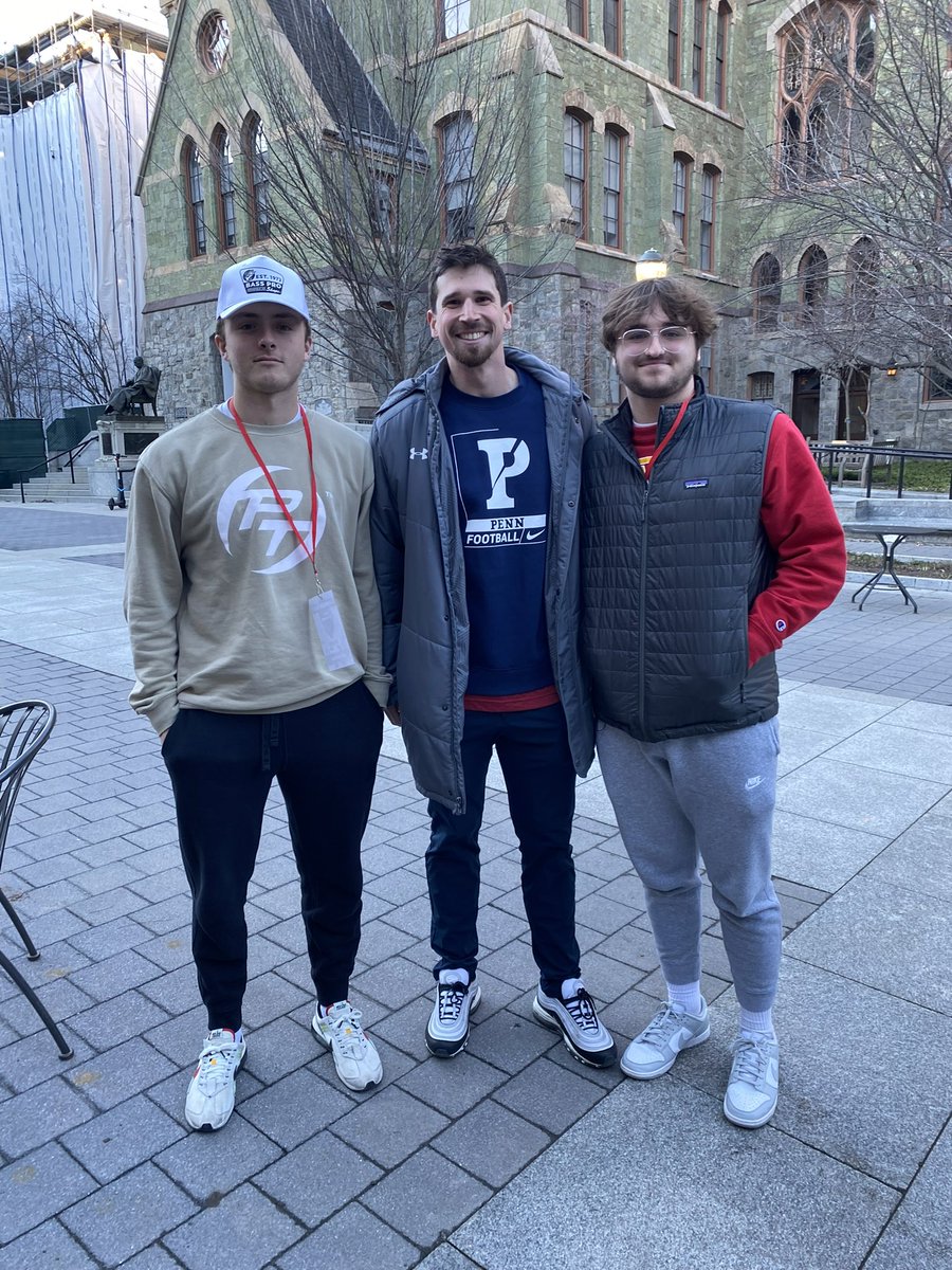DerosaNate's tweet photo. I had a great time at the UPenn Junior Day! Thanks @CoachMetzler and @David_Josephson for the invite. @CoachStephenWCE @WCEastFootball @zdathletics @CoachPriore https://t.co/lvT3QqPIgx