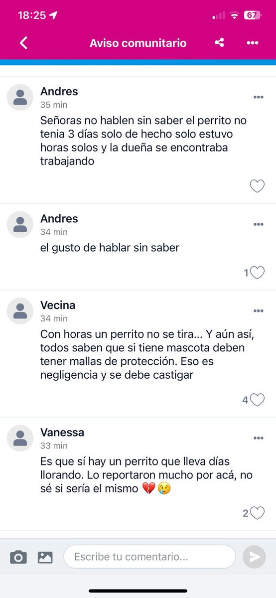 🚨 URGENTE: MALTRATO ANIMAL
En edificio ubicado en Santa Rosa 170, piso 8, dejan abandonado a perrito por dias, luego de llorar y sufrir por el calor, perrito se tira del balcón y muere.
Un tal "Andrés" en sosafe defiende al dueño o dueña del perrito.
Todavía no se sabe con