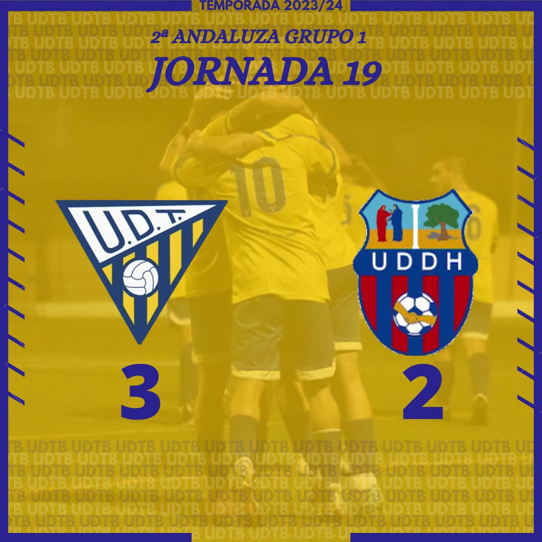 cantera_udt's tweet photo. ⏰ FINAL #UDTB 3️⃣ - 2️⃣ #UDDH
⚽️ Medina
⚽️ Amaya
⚽️ Márquez
#CanteraUDT #SeniorB #JuntosDeNuevo https://t.co/9eJ2SH1FG8