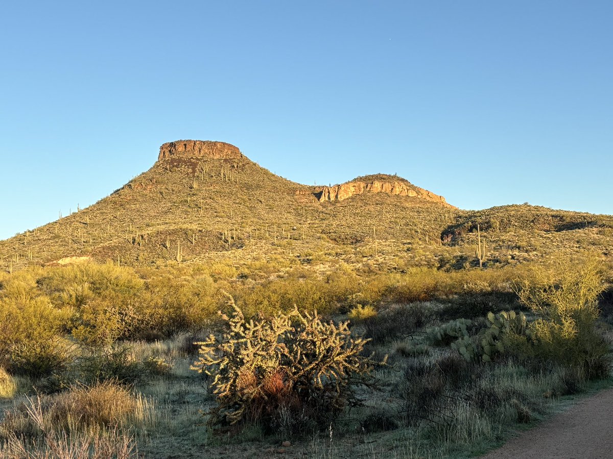 GLChristopher's tweet image. Catching sunrise on the Brown’s Mountain hike today. Scottsdale