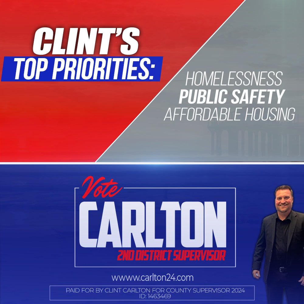 clintcarlton's tweet image. As ballots are arriving for the March 5th Primary Election, help us spread the word to vote Clint Carlton for Board of Supervisors. #Transparency #Leadership and #Urgency are key, when we are addressing issues facing Los Angeles County. #VoteCarlton