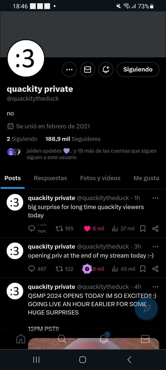 GameOverYouLose's tweet photo. @QuackityInfo Hoy por fin pude, gracias por avisar 😊😊 https://t.co/012WX4SYy6