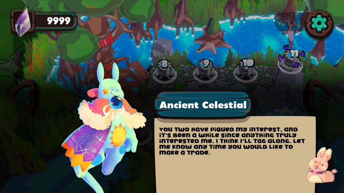 It’s #screenshotsaturday! Just a reminder to #wishlist Runic: Eternal Sunrise to get one step closer to meeting our Celestials! 

This story-based #puzzlegame is full of fun characters for you to get to know.

Wishlist now: store.steampowered.com/app/1609990/Ru…

#indiegame #thinkygame