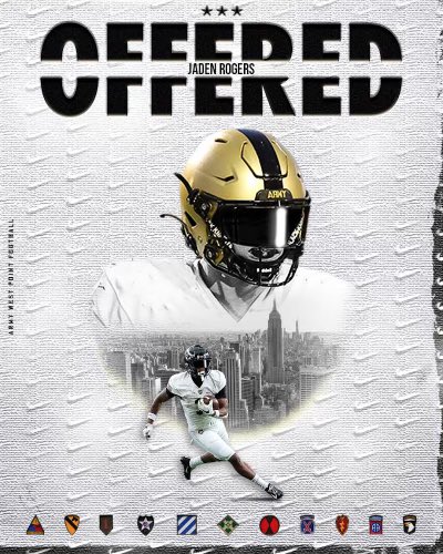 Jaden Rogers || ⭐️⭐️⭐️ (@jadenro33910252) on Twitter photo After a great conversation with <a href="/CoachJeffMonken/">Jeff Monken</a> I’m grateful to receive an offer from <a href="/ArmyWP_Football/">Army Football</a> !!!
<a href="/CoachSeanCronin/">Sean Cronin</a> <a href="/CoachNateWoody/">Nate Woody</a>
<a href="/Coach_Leake/">Austin Leake</a>
<a href="/DELROYYY/">Delroy Nichols</a>
<a href="/TuckerWaugh/">Tucker Waugh</a>
<a href="/goblackknights/">#GoBlackKnights</a>
<a href="/salinterdonato/">Sal Interdonato</a>
<a href="/TheD_Zone/">The D Zone</a>
<a href="/godogs_football/">Brighton Football</a>
<a href="/_coachpoe/">Antwan Martin</a> After a great conversation with <a href="/CoachJeffMonken/">Jeff Monken</a> I’m grateful to receive an offer from <a href="/ArmyWP_Football/">Army Football</a> !!!
<a href="/CoachSeanCronin/">Sean Cronin</a> <a href="/CoachNateWoody/">Nate Woody</a>
<a href="/Coach_Leake/">Austin Leake</a>
<a href="/DELROYYY/">Delroy Nichols</a>
<a href="/TuckerWaugh/">Tucker Waugh</a>
<a href="/goblackknights/">#GoBlackKnights</a>
<a href="/salinterdonato/">Sal Interdonato</a>
<a href="/TheD_Zone/">The D Zone</a>
<a href="/godogs_football/">Brighton Football</a>
<a href="/_coachpoe/">Antwan Martin</a>