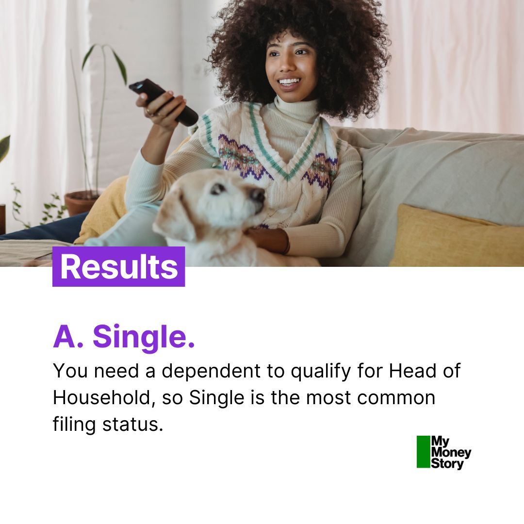 ItsMyMoneyStory's tweet photo. Did you know that single is the most prevalent tax filing status? Many individuals often link their tax status to their relationship status. However, to qualify as a head of household, one must have a dependent. Another frequently used tax filing status is married filing jointly. https://t.co/16X8WQVZpQ
