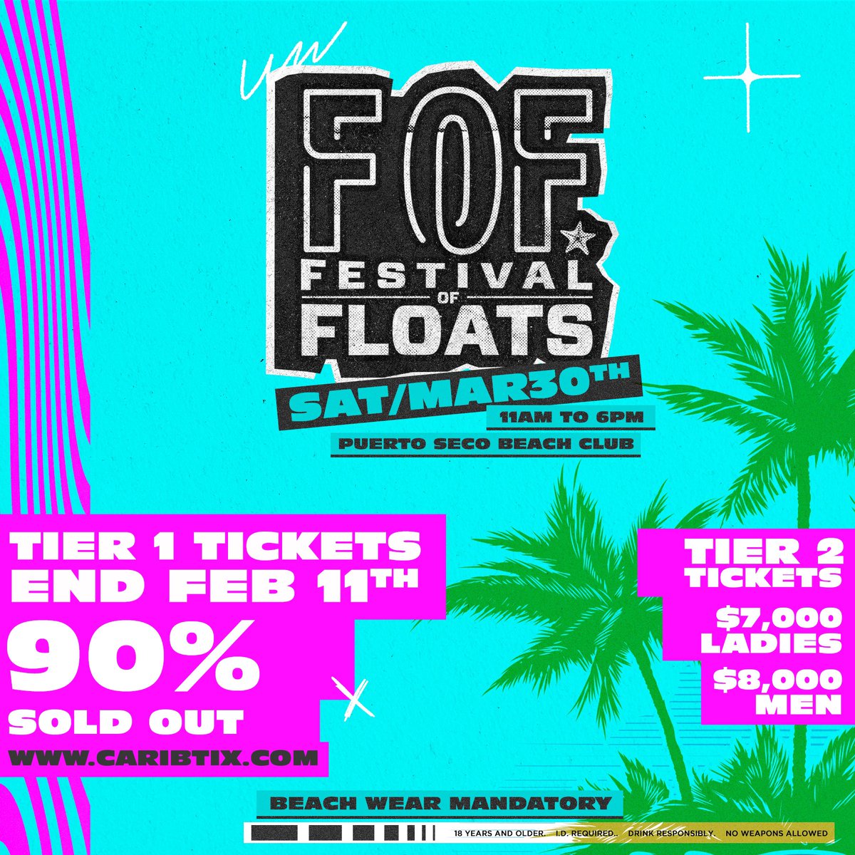 Tier 1 tickets are moving fast! 90% sold out! We’re back and ready to get FOFing lit this Easter Weekend! Tag a friend, grab your tickets quick and we’ll see you on March 30th for #TheBestFOFingDayEver 🤠 #fofjam