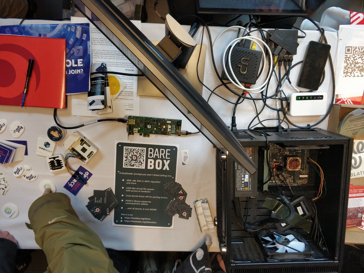 OrangeCMS's tweet photo. Lots of Open Source #Firmware to discover at #FOSDEM! 🥳
Come to our stand in building K, level 2 (top entrance) to talk to us about @coreboot_org, @LinuxBootOrg, #oreboot, u-bmc, #OpenBMC, platform #security, @risc_v and lots more. ✨👩💻✨
See you tomorrow! https://t.co/8gqkJEn0nr