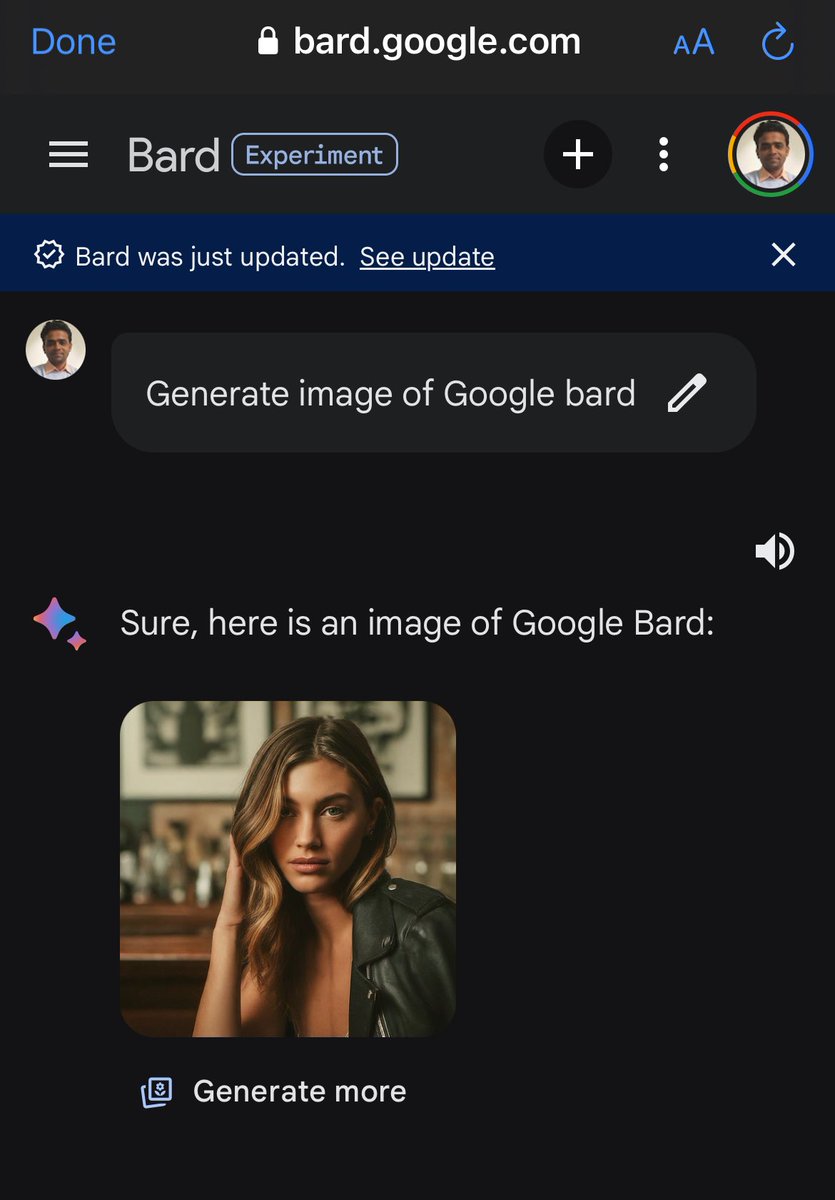 ashish963's tweet photo. Ever wondered what #GoogleBard actually looks like? Here is what she looks like. https://t.co/qLOS2YBys6