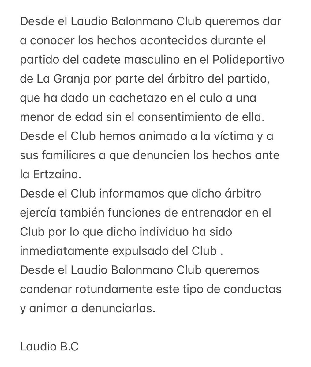 COMUNICADO OFICIAL: