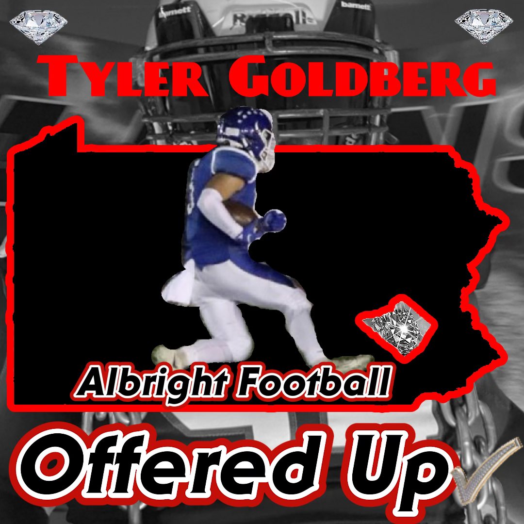 TylerCharlesGo1's tweet photo. Excited to receive an offer from @Albright_FBall 

Thank you, @CoachWeaverAC for the invite, and the rest of the coaching staff at Albright. https://t.co/vK3zgePV8c