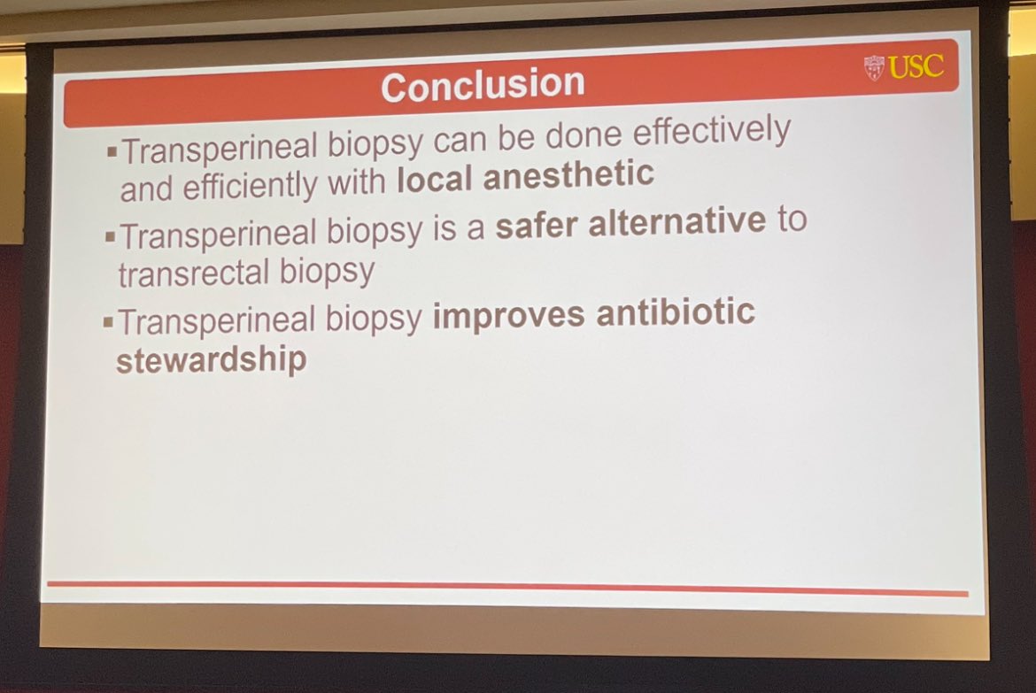 Dr @AmirLebastchi nicely covers all aspects of #prostatecancer biopsy! 📍@USC_Urology annual meeting.