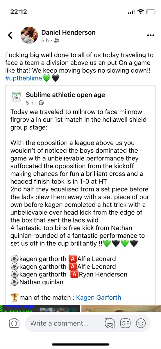 Daniel Henderson (@danielh2698) on Twitter photo Nice break away from the league but no slowing down for us boys as we got the win in our first cup game! Against a side a division above! Letโs keep goin boys ๐๐ค#uptheblime <a href="/fc_sublime/">Sublime Athletic FC</a> Nice break away from the league but no slowing down for us boys as we got the win in our first cup game! Against a side a division above! Letโs keep goin boys ๐๐ค#uptheblime <a href="/fc_sublime/">Sublime Athletic FC</a>