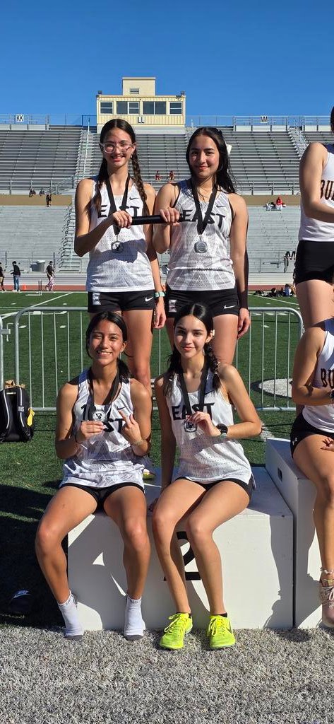 School record #2 on the day for the Lady Wildcats.  Congratulations to Mareli, Judith, Téa, and Andrea on your 2nd place finish in the Distance Medley Relay at the PSJA North Winter Relays track meet.