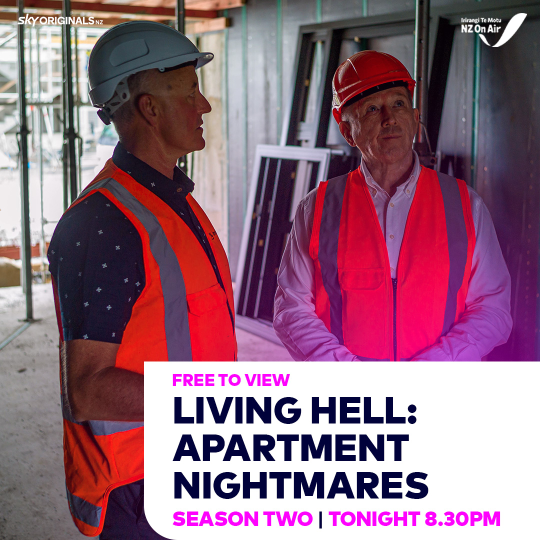 SkyOpenNZ's tweet photo. The hidden dangers within apartment buildings, uncovering the risks residents face daily π§
#ALivingHell Season 2 | Premieres TONIGHT at 8.30pm on Sky Open. Made with support from @nzonair π€ https://t.co/GBxCqoH0p8