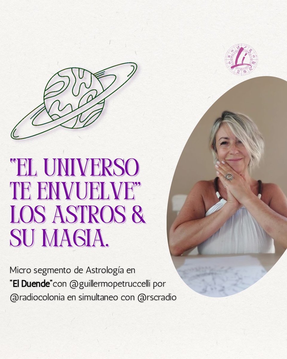 "El Universo te envuelve" los astros y su magia. Micro segmenro de Astrologia en "El Duende" con @guillermopetruccelli por <a href="/radiocolonia/">AM550 Radio Colonia</a> en simultaneo con <a href="/rscradio/">rscradio</a> Emisora Internacional
Hoy que emoción elegís sentir
#elclasicodelfinde #escuchacosasbuenas