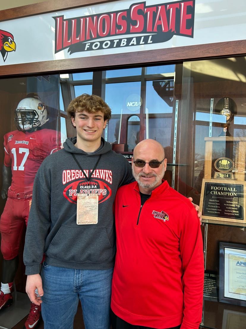 After a great visit and conversation with <a href="/Coach_Spack/">Brock Spack</a> and <a href="/CoachDeti/">Cody Deti</a>, I am blessed to receive my 1st offer to play football at Illinois State University! <a href="/RedbirdFB/">Illinois State Football</a> <a href="/CoachBenBlack/">Ben Black</a> <a href="/EDGYTIM/">Timothy “EDGYTIM” OHalloran</a>
