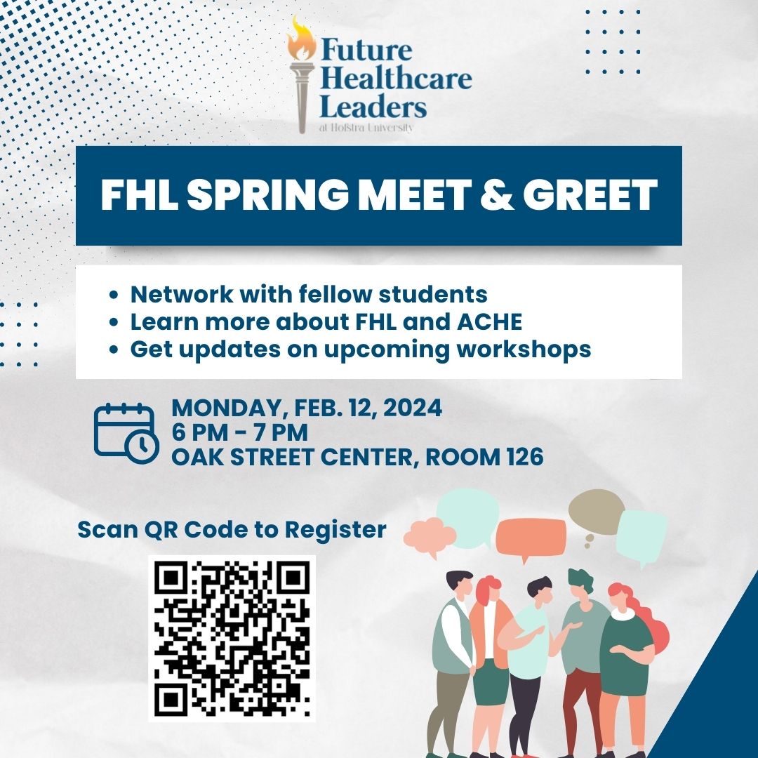 HofstraFHL's tweet photo. Join us for our first event of the semester! You will have the opportunity to network with fellow students, learn more about the FHL and ACHE organizations, and get a sneak peek of our upcoming events! See you there!
#hofstrafhl #hofstrauniversity https://t.co/c4SViILKEk