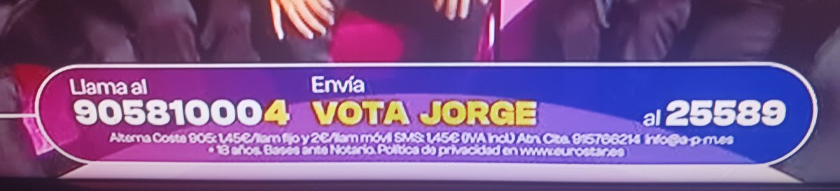 chicle_espeRL's tweet photo. TODXS A VOTAR A @_JorgeGonzalez_ #BenidormFestFinal #teamcaliente #teamjorgegonzalez https://t.co/Vf9AXOgKNW