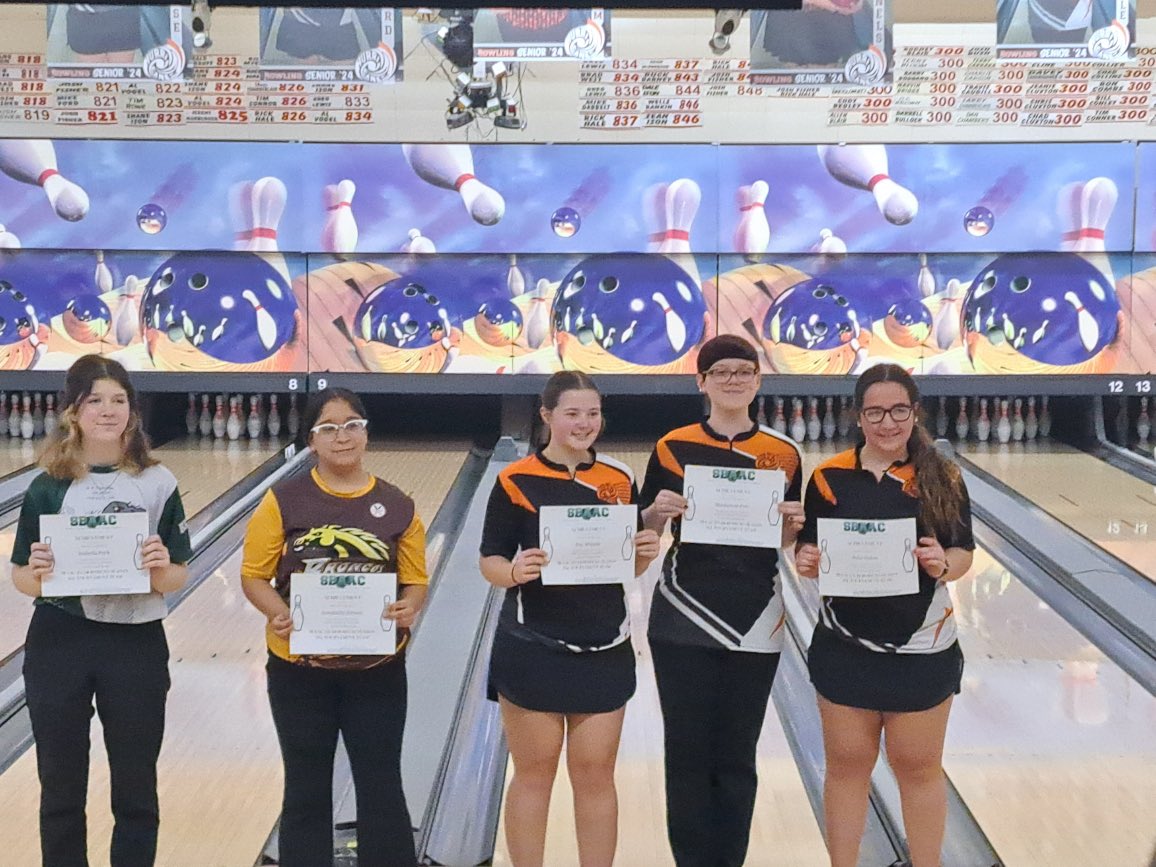 Congratulations to Lady Cane Bowling on winning the SBAAC Tournament today and finishing as league champions!  

Izzy Rhoads, MacKenzie Pyle and Kylie Fisher made the All Tournament team.