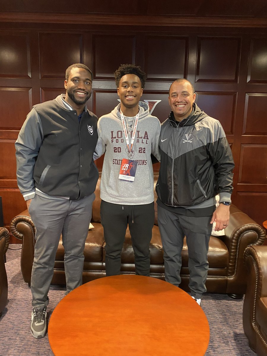 After a great conversation with <a href="/Coach_TElliott/">Tony Elliott</a> and <a href="/CoachSintim/">Clint Sintim</a> I am blessed to have received an offer from the University of Virginia. <a href="/AllenTrieu/">Allen Trieu</a> <a href="/EDGYTIM/">Timothy “EDGYTIM” OHalloran</a>