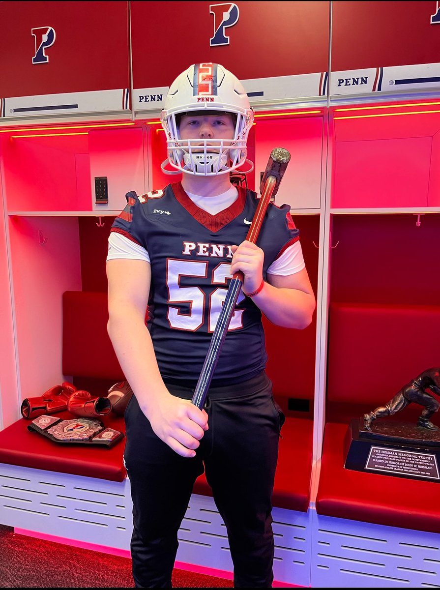 After a great visit and talks with <a href="/CoachDupont/">Jon Dupont</a> <a href="/CoachPriore/">Coach P</a> and <a href="/CoachMetzler/">Kyle Metzler</a> I’m blessed to receive my second d1 offer from <a href="/PennFB/">Penn Football</a> 
<a href="/CoachHughesUP/">Hank Hughes</a>