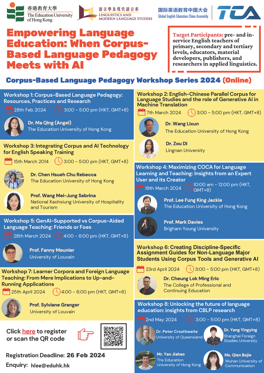 Very happy to be part of this fantastic series for corpus-based language pedagogy / DDL!  Some great speakers and good friends.  Try to attend each one! #corpuslinguistics