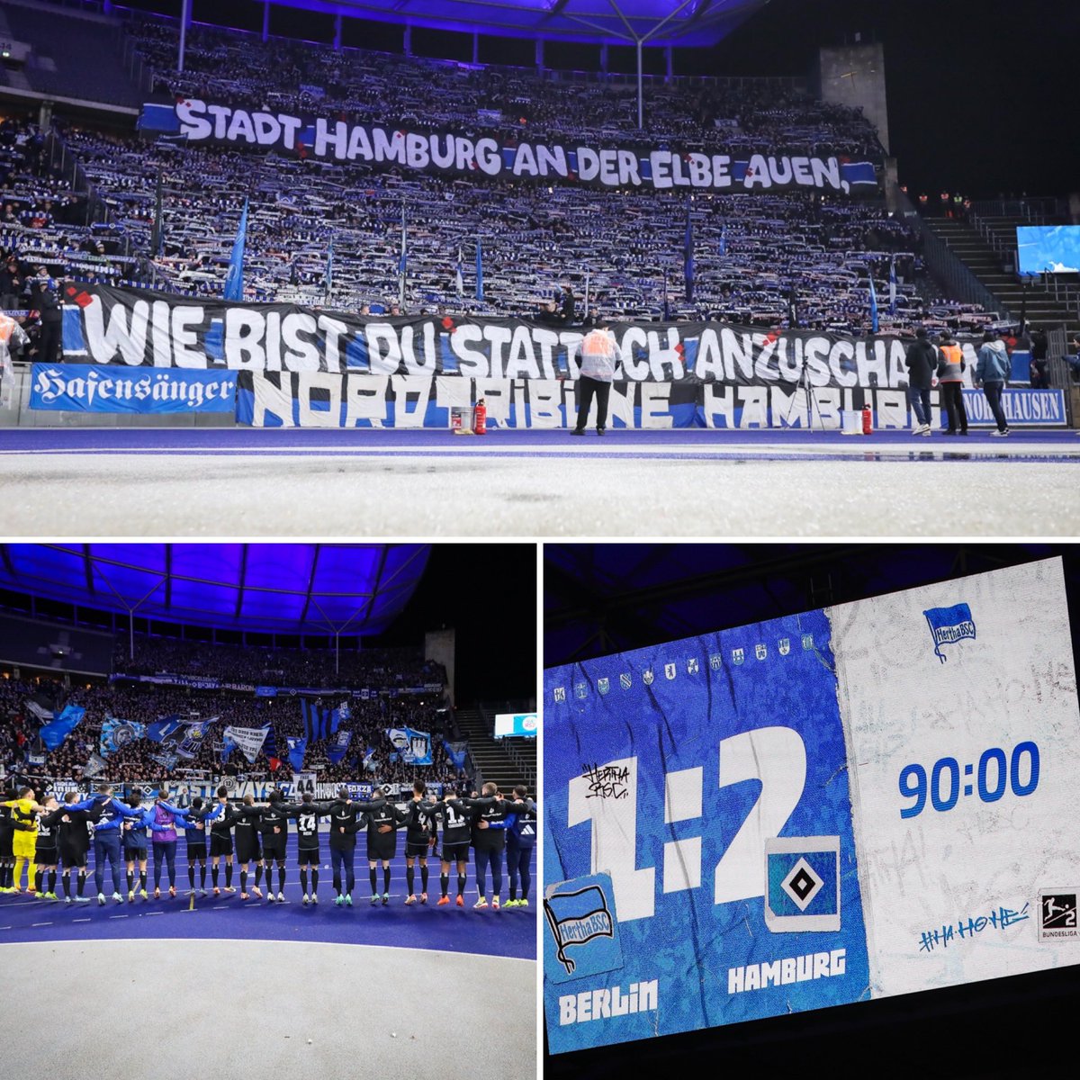 Stadt Hamburg an der Elbe Auen, 
Wie bist du stattlich anschauen! 

Nur Der HSV 🔵⚪️⚫️

#bschsv #nurderhsv #auswärtssieg