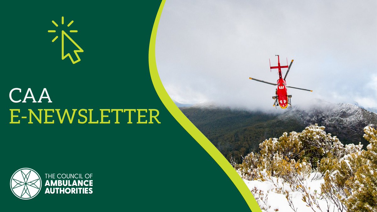 Do you receive our CAA Newsletter? Discover the latest across Ambulance Health Services. Stay tuned for the next edition, including an insight into our upcoming events. Visit caa.net.au/newsletter-sig…